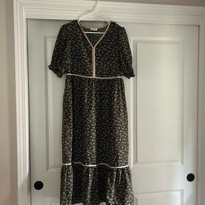 Shop Henley Misty Floral Midi in Olive